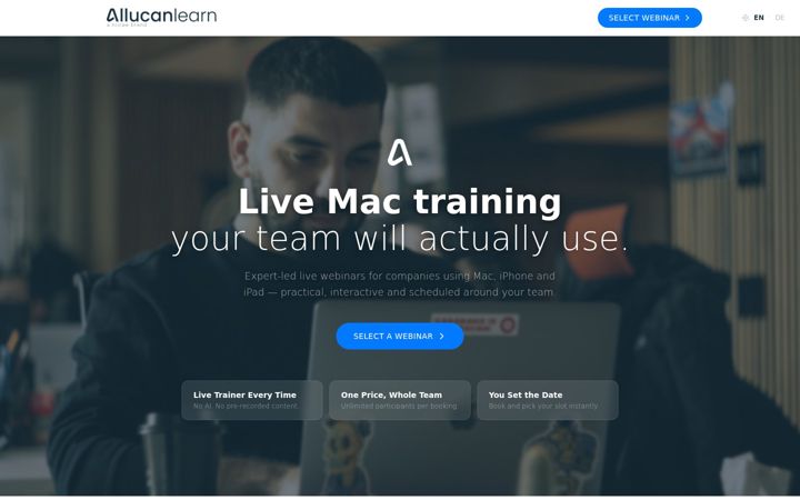 Screenshot of allucanlearn.com