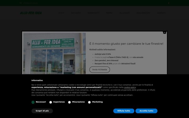 Screenshot of alluferidea.it