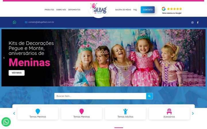 Kuvakaappaus sivustosta allugefest.com.br