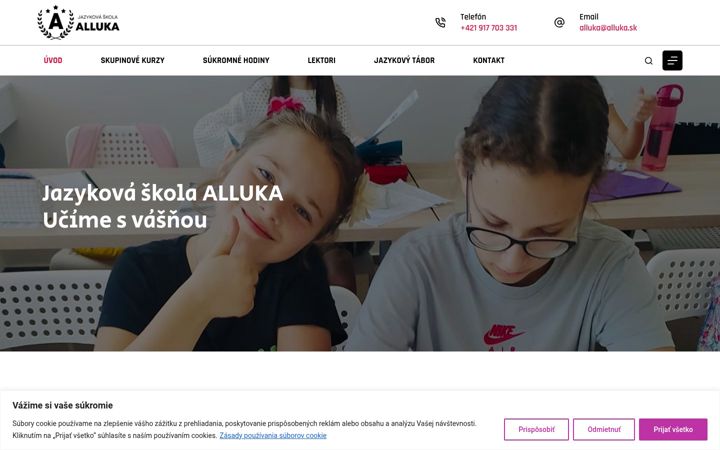Screenshot of alluka.sk
