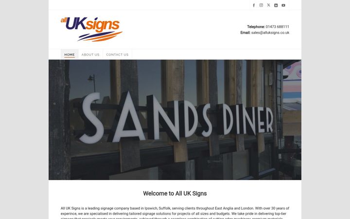 Screenshot of alluksigns.co.uk