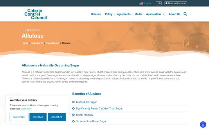 Kuvakaappaus sivustosta allulose.org