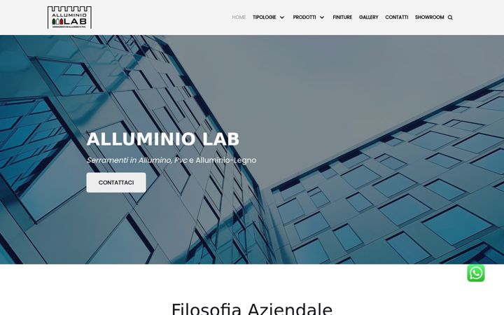 Screenshot of alluminiolab.it