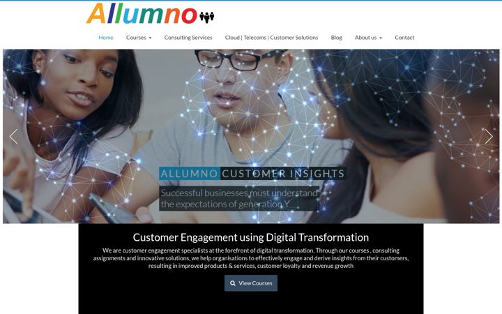 Screenshot von allumno.com