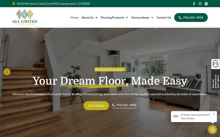 Screenshot von allunitedflooring.com