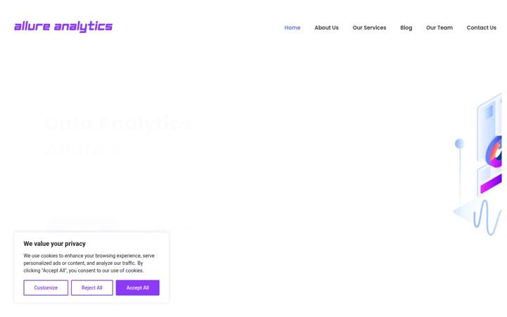 Screenshot von allure-analytics.com