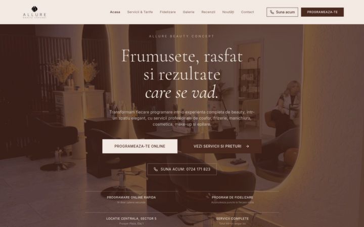 Screenshot of allure-salon.ro
