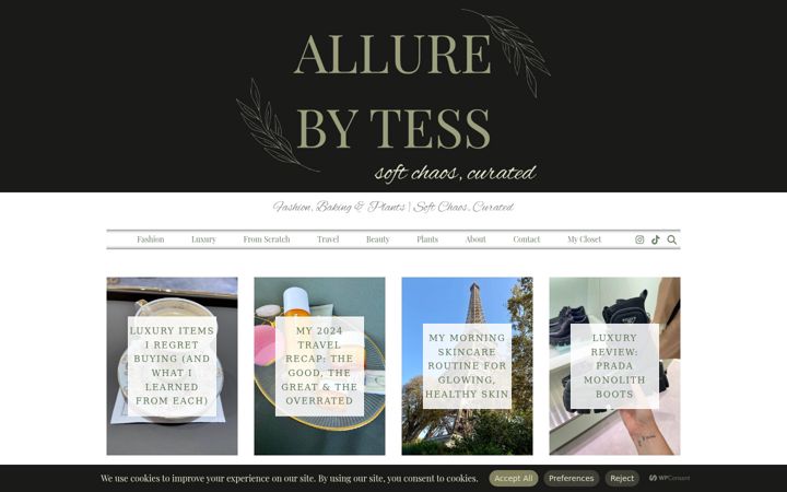 Screenshot von allurebytess.com