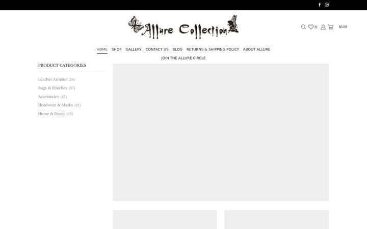 Screenshot of allurecollection.com.au