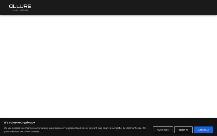 Screenshot of allureholidaylets.com