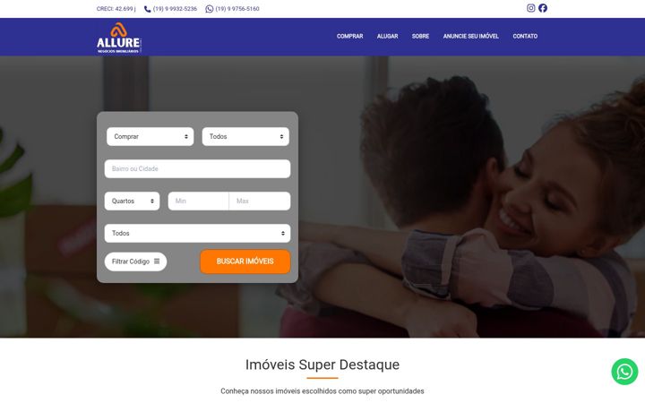 Screenshot of allureimoveis.net.br