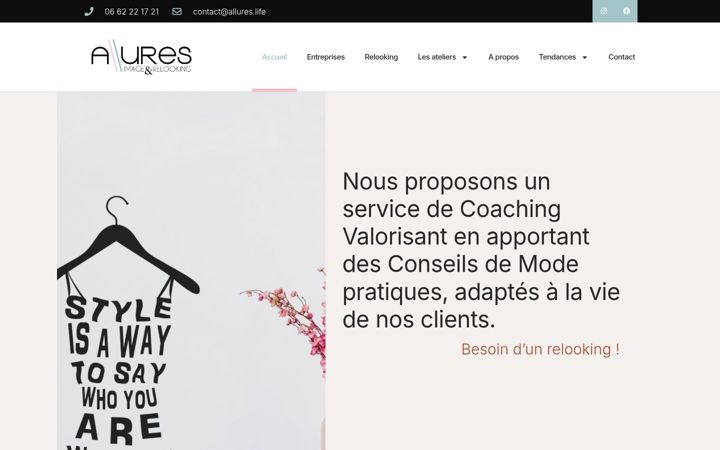 Screenshot of allures.life