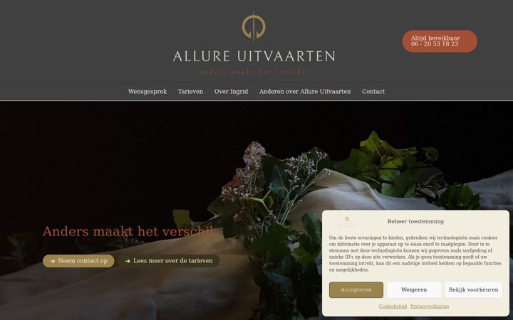 Zrzut ekranu allureuitvaarten.nl