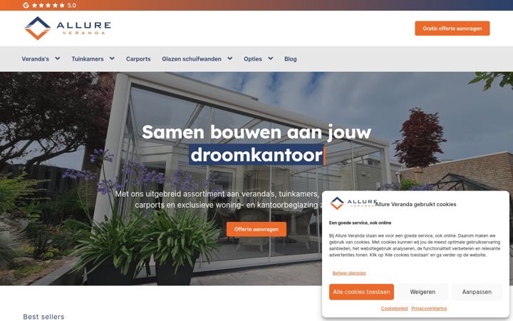Screenshot of allureveranda.nl