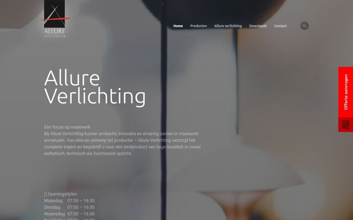 Screenshot of allureverlichting.nl