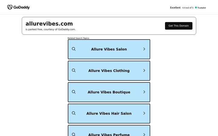 Screenshot of allurevibes.com