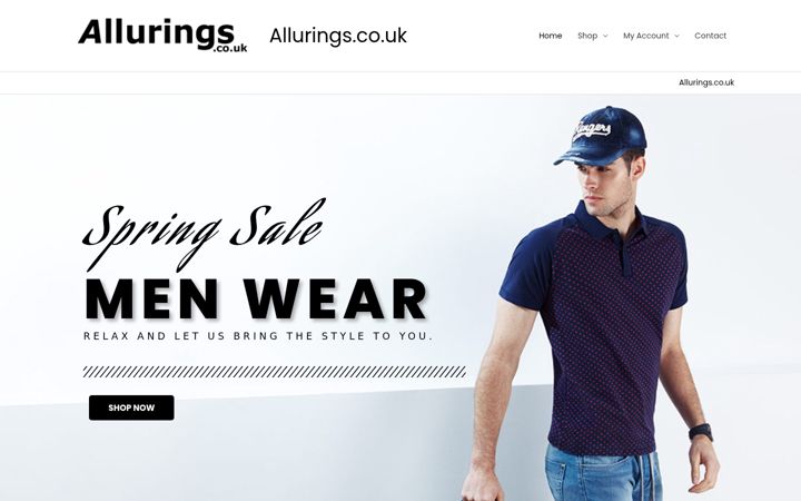 Zrzut ekranu allurings.co.uk