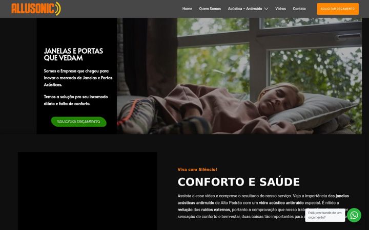 Screenshot of allusonic.com.br