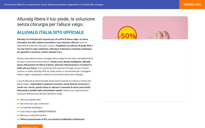Screenshot of alluvalgitalia.com