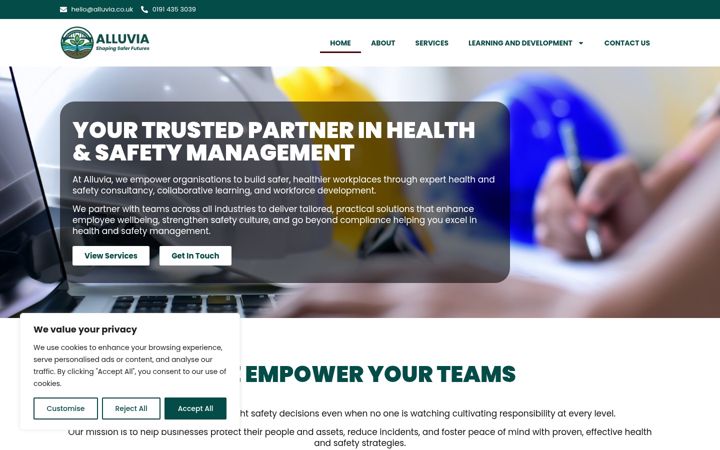 Screenshot of alluvia.co.uk