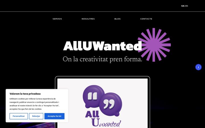Screenshot of alluwanted.com