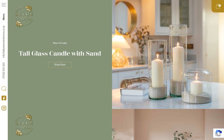 Skærmbillede af alluxhomeinteriors.co.uk