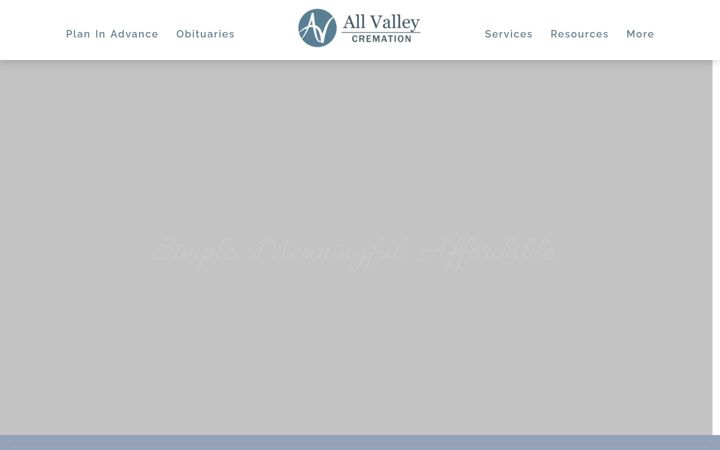 Screenshot of allvalleycremation.com