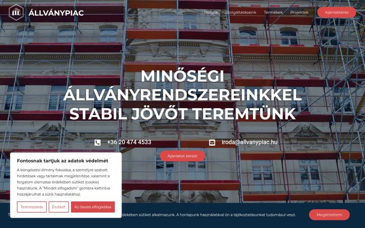 Screenshot of allvanypiac.hu