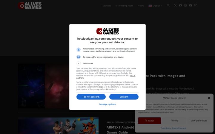 Screenshot of allvesgames.com