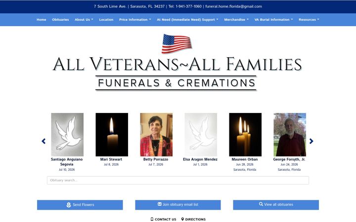 Screenshot of allvetsallfamiliesfh.com