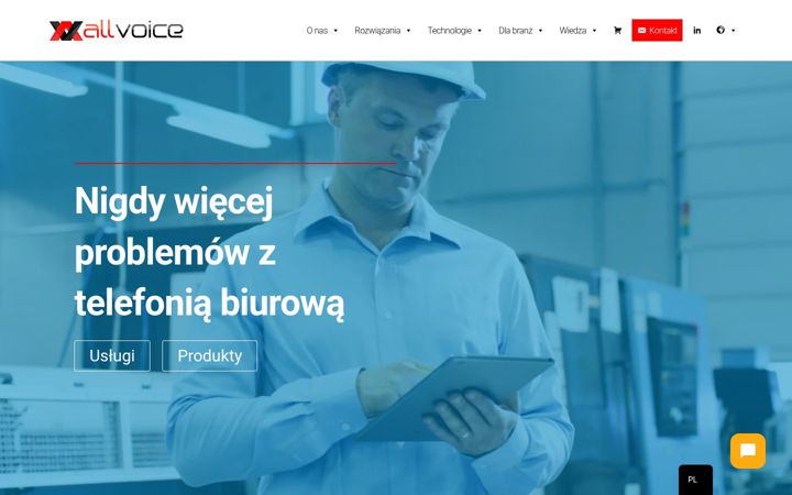 Kuvakaappaus sivustosta allvoice.pl