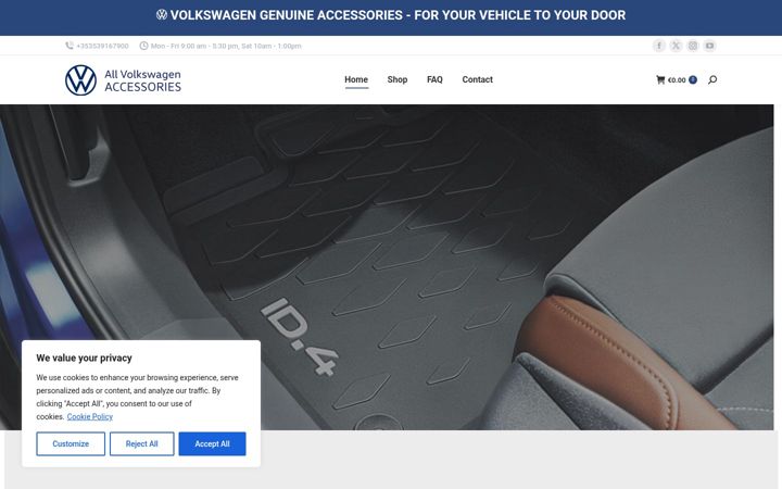 Screenshot of allvolkswagenaccessories.ie