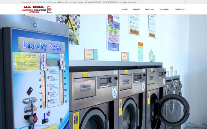 Screenshot of allwash-lavanderia.it