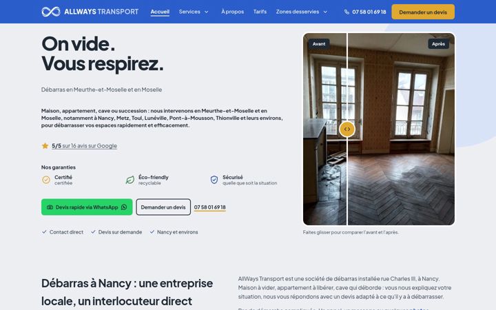 Screenshot of allways-transport.fr