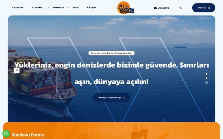 Screenshot of allwayslog.com.tr