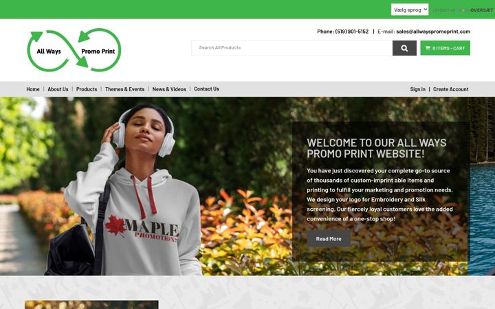 Screenshot of allwayspromoprint.com