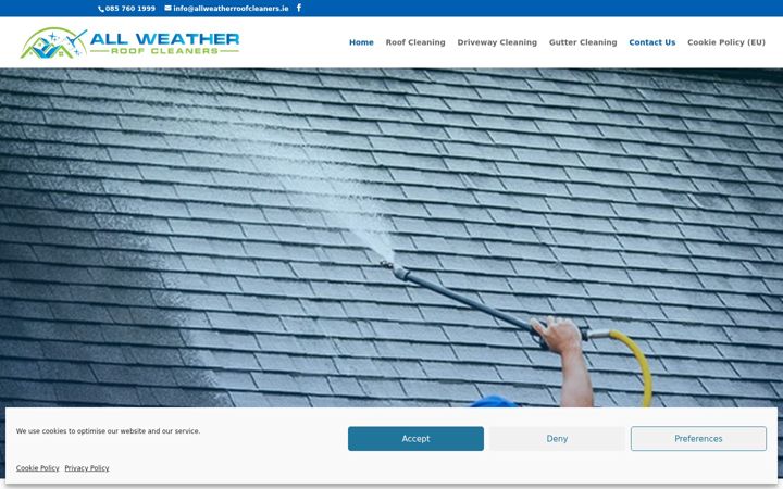 Screenshot of allweatherroofcleaners.ie