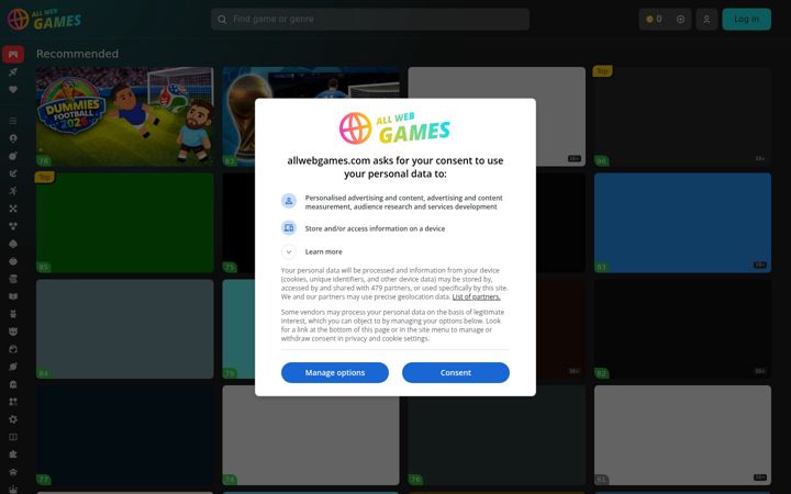 Skjermbilde av allwebgames.com
