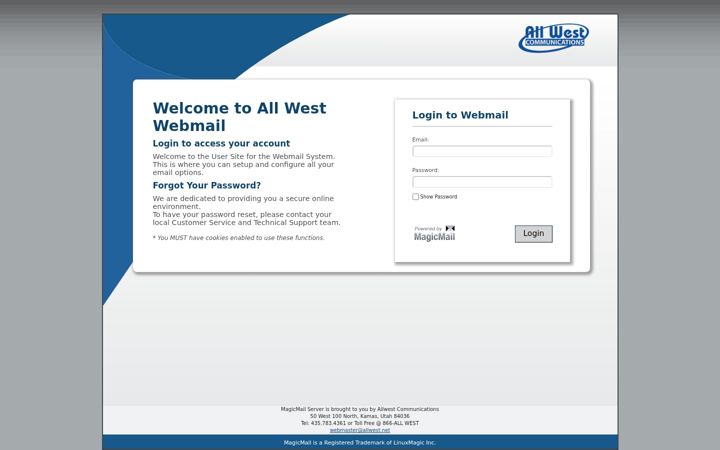 Screenshot of allwest.net