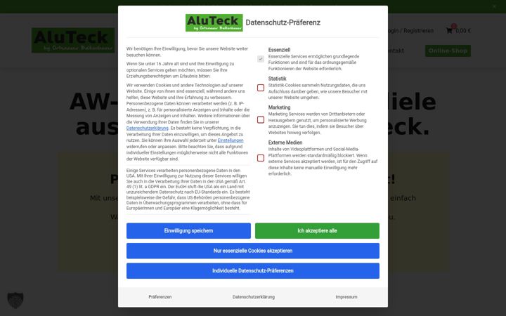 Ekrano kopija allwetterdiele.de