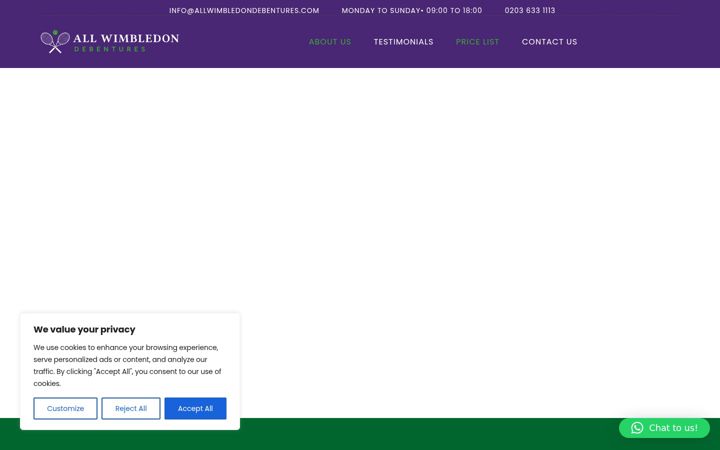 Screenshot of allwimbledondebentures.com