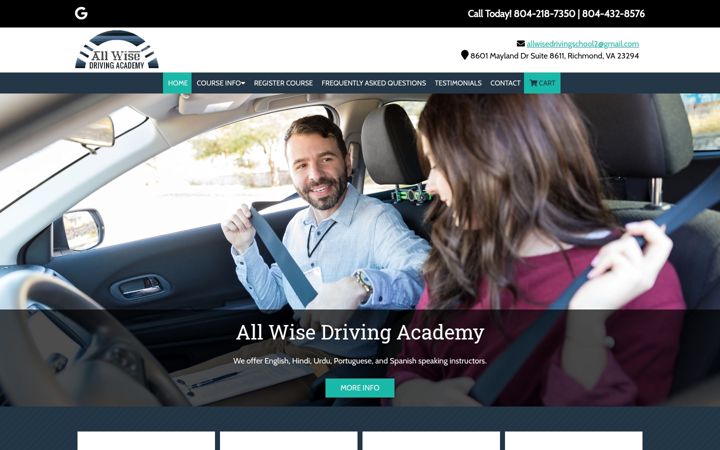 Ekrano kopija allwise-drivingschool.com