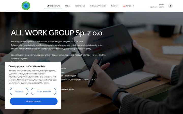 Screenshot of allworkgroup.eu