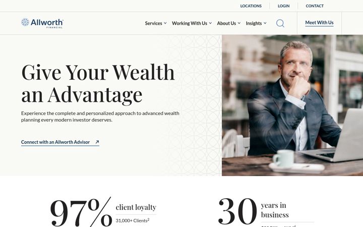 Skærmbillede af allworthfinancial.com