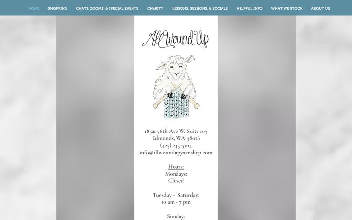 Skærmbillede af allwoundupyarnshop.com
