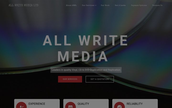 Skærmbillede af allwritemedia.com
