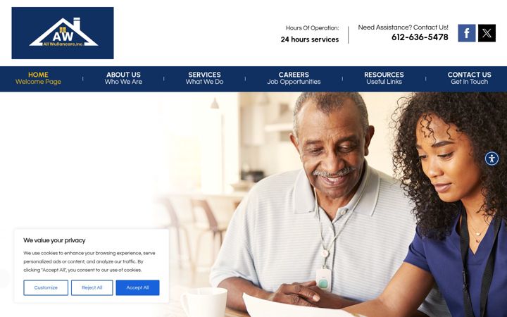 Screenshot of allwullancare.com
