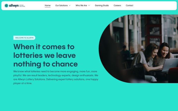 Screenshot of allwyn-lotterysolutions.com