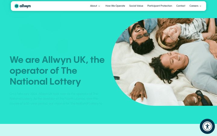 Screenshot of allwyn.co.uk