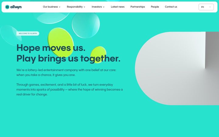 Screenshot of allwyn.com